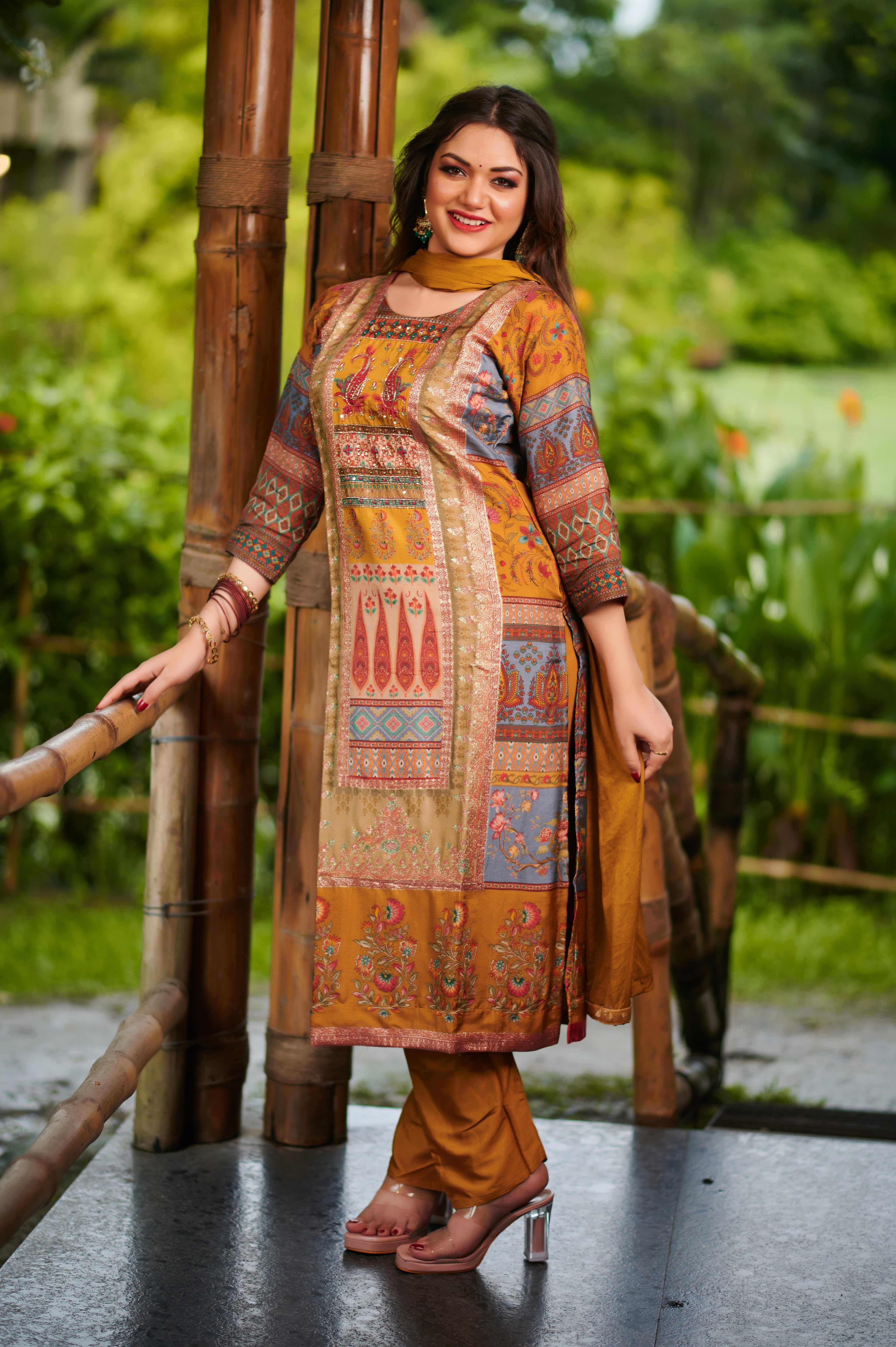 Marigold Mosaic – 3-Piece Suit Set