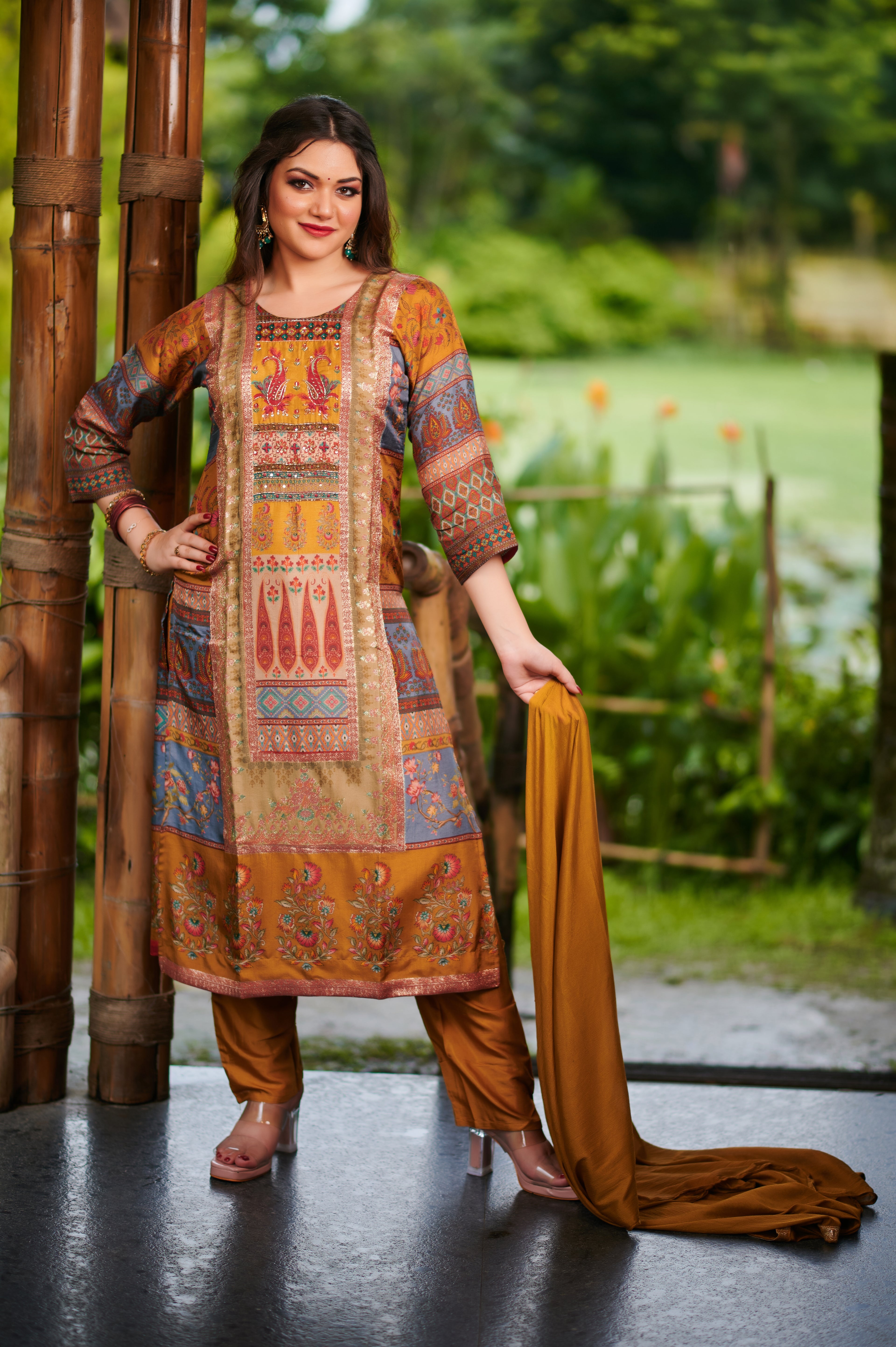 Marigold Mosaic – 3-Piece Suit Set