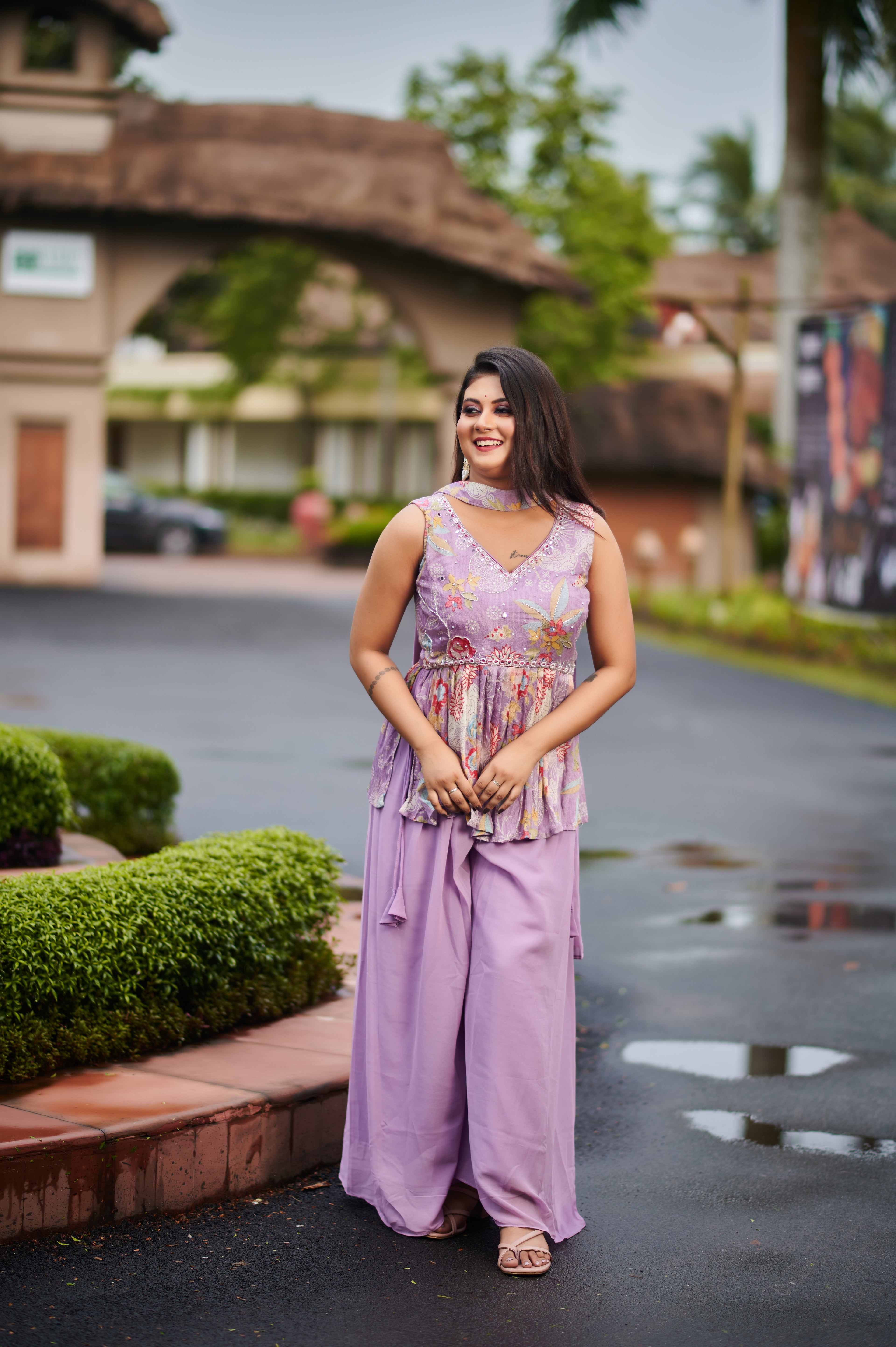 Lavender Bloom – Indo-Western Fusion Set