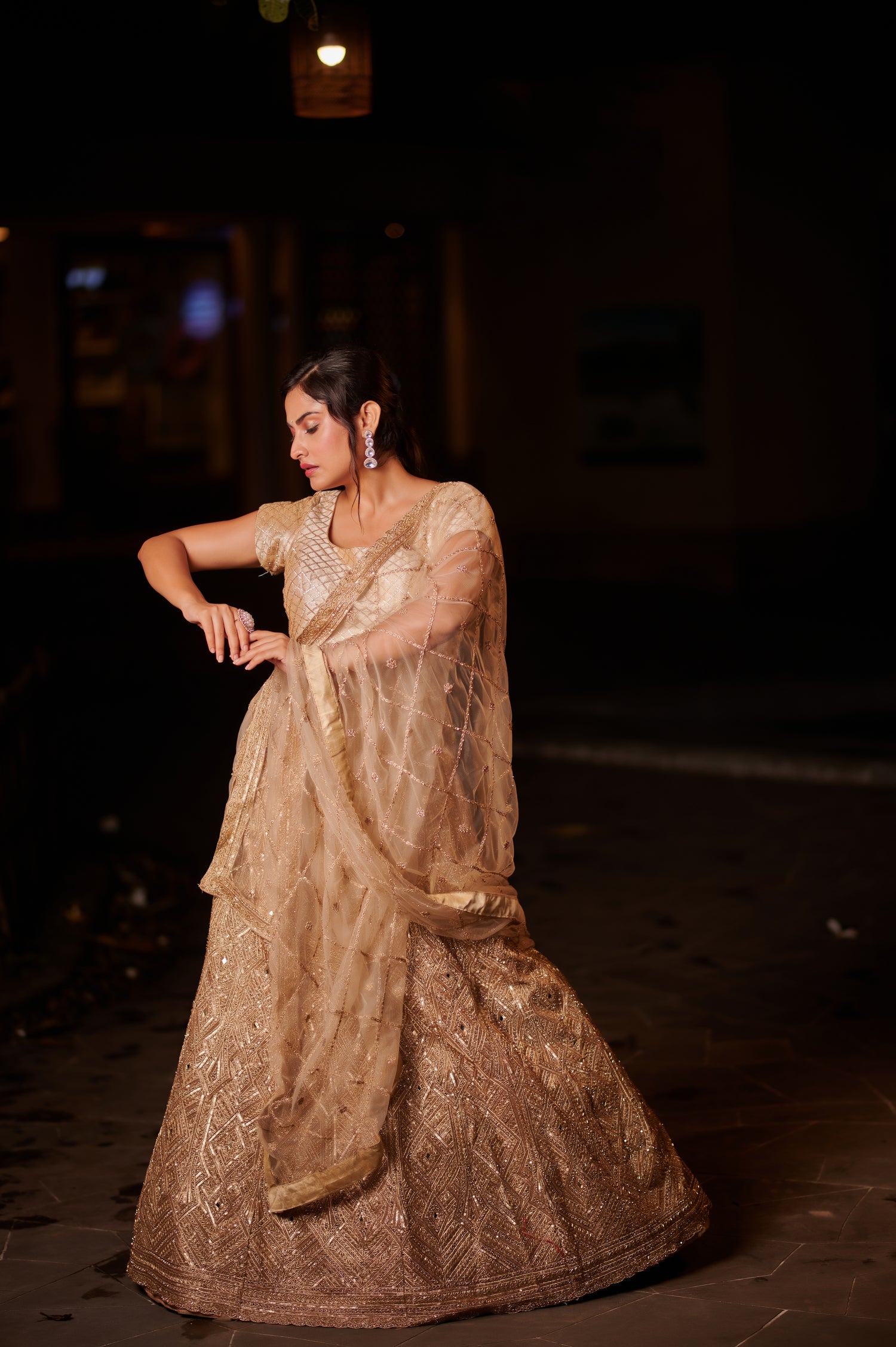 Golden Grandeur Embellished Lehenga
