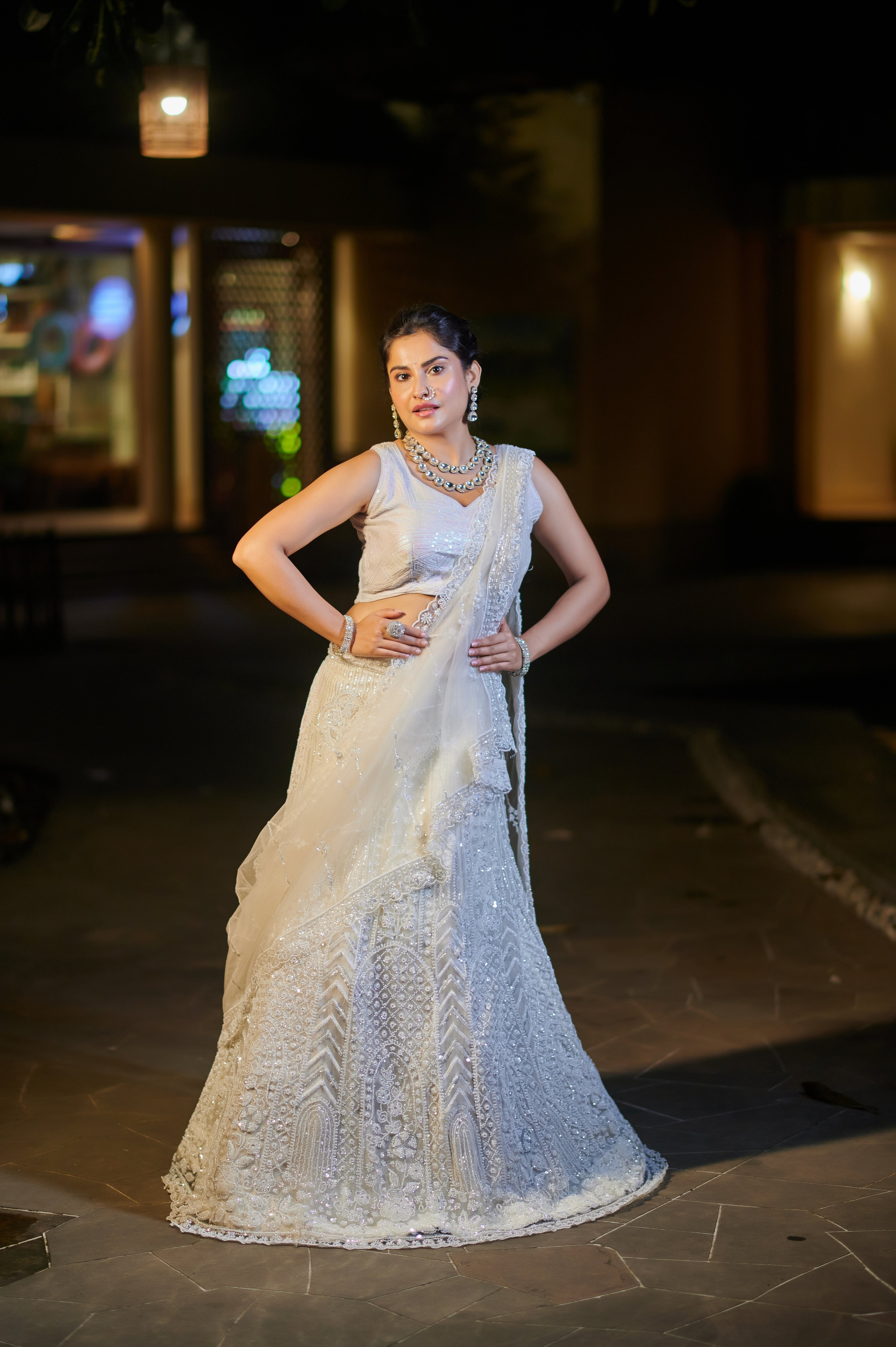 Ivory Luxe Chandni Bridal Lehenga