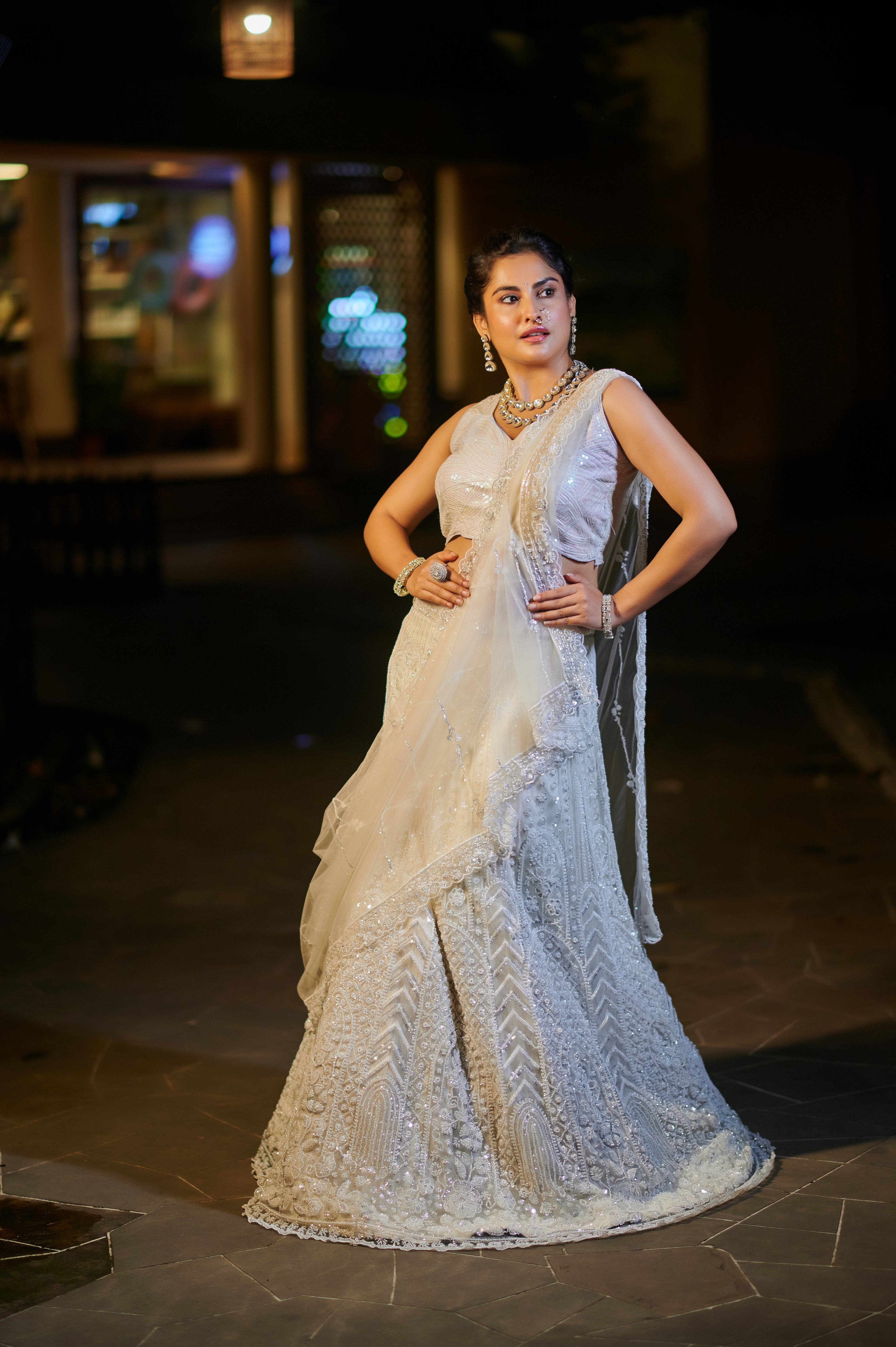 Ivory Luxe Chandni Bridal Lehenga