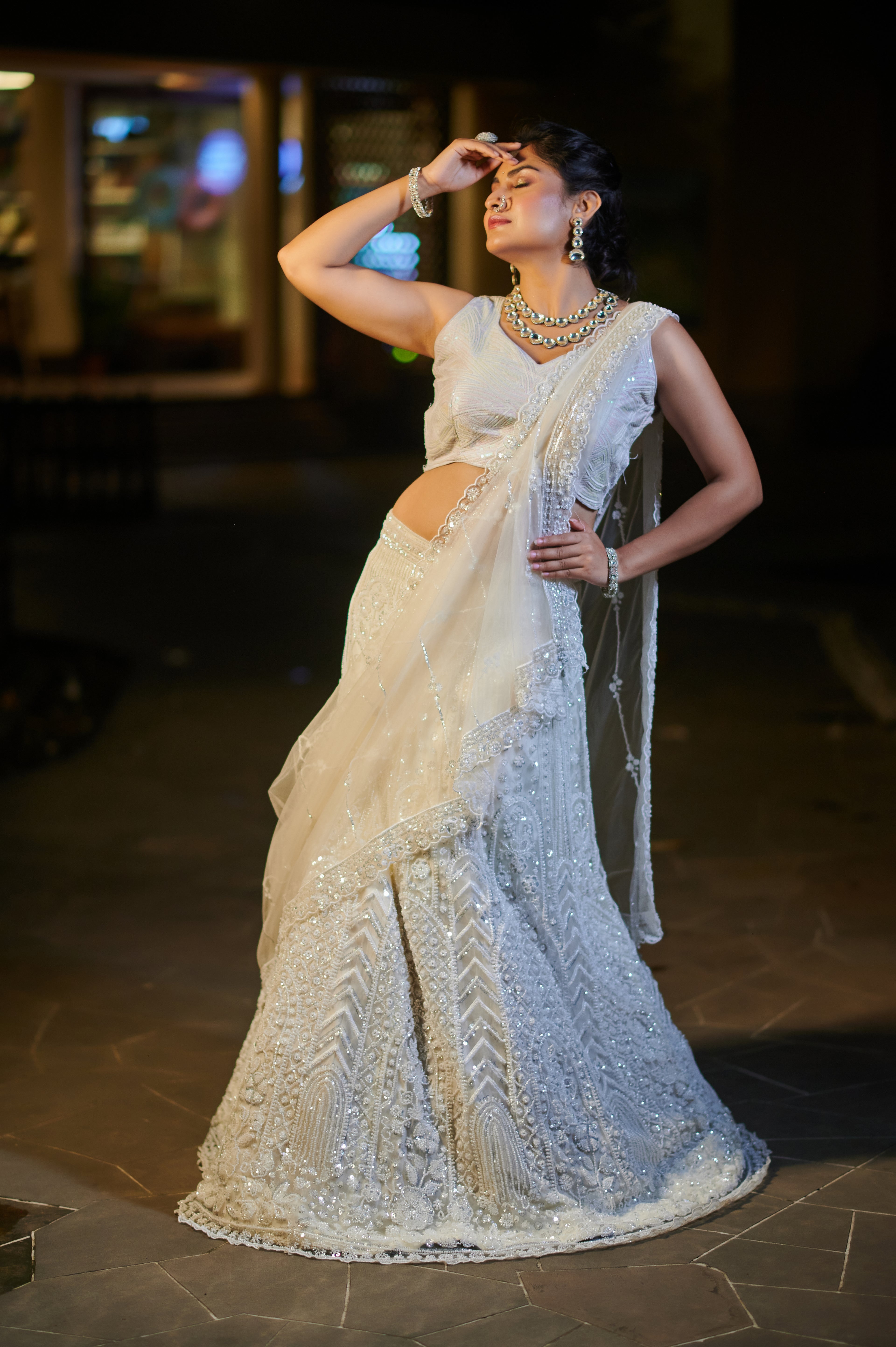 Ivory Luxe Chandni Bridal Lehenga