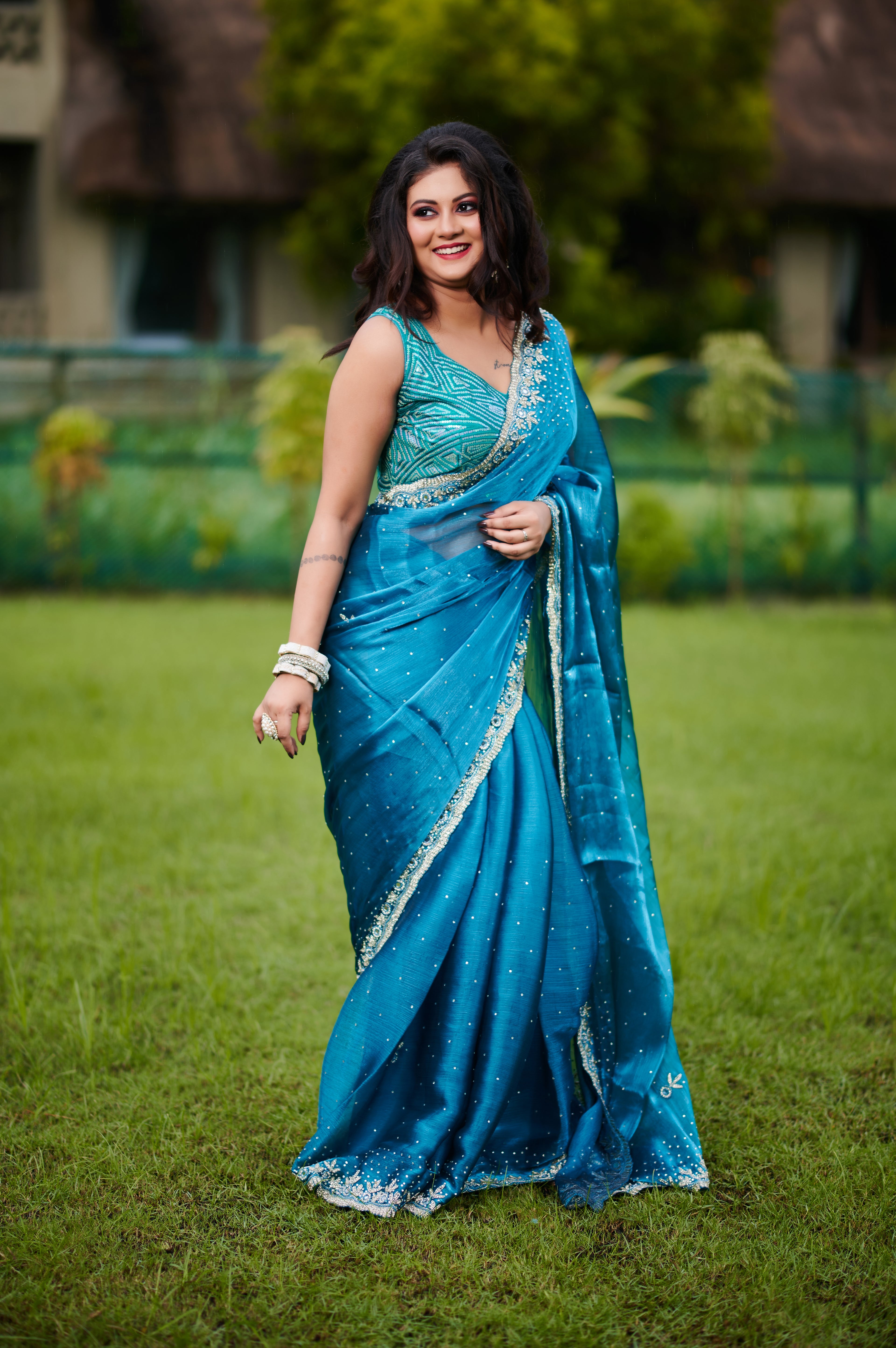 Ocean Royale – Designer Heavy Work glamorous Saree