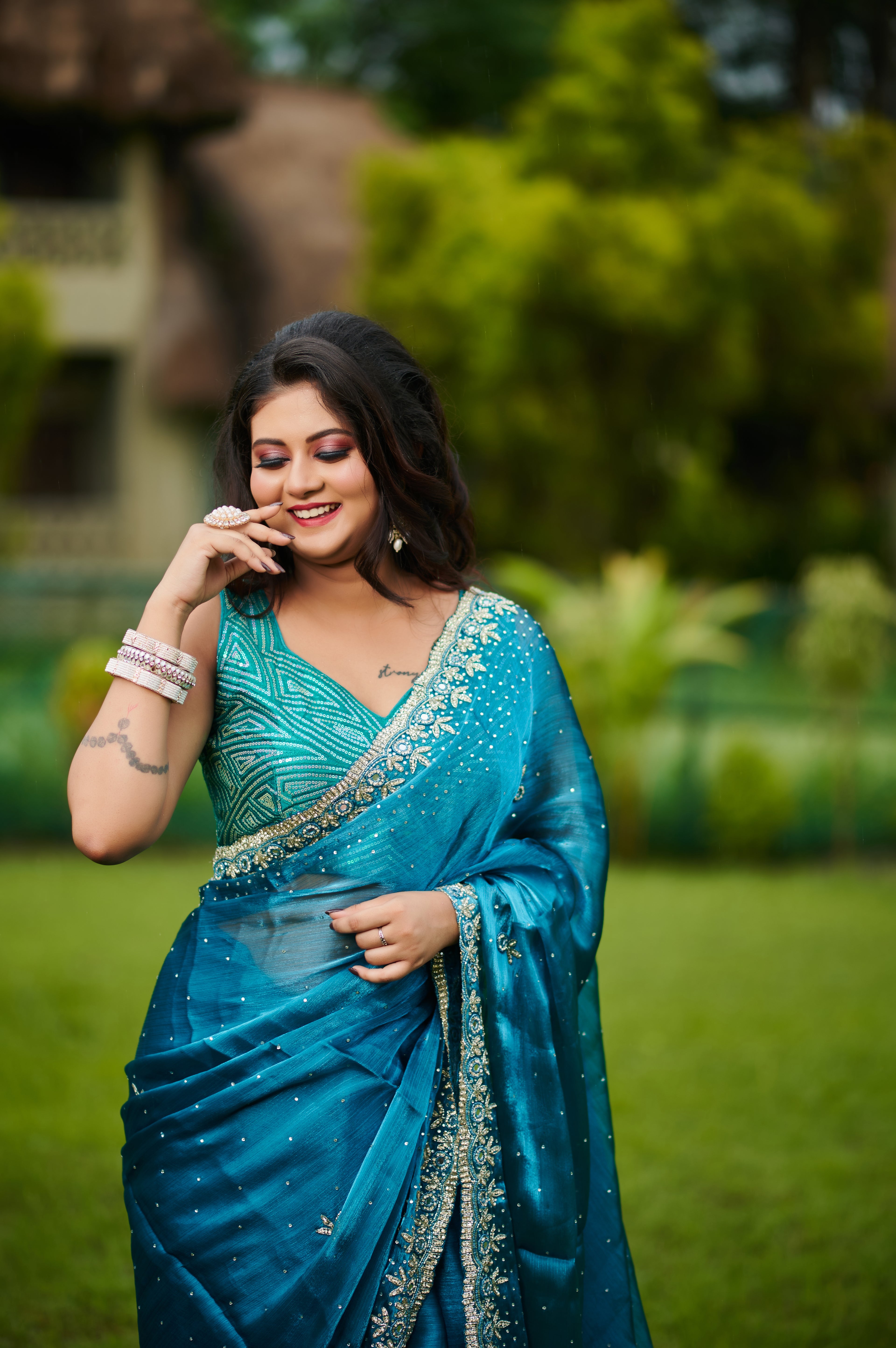 Ocean Royale – Designer Heavy Work glamorous Saree