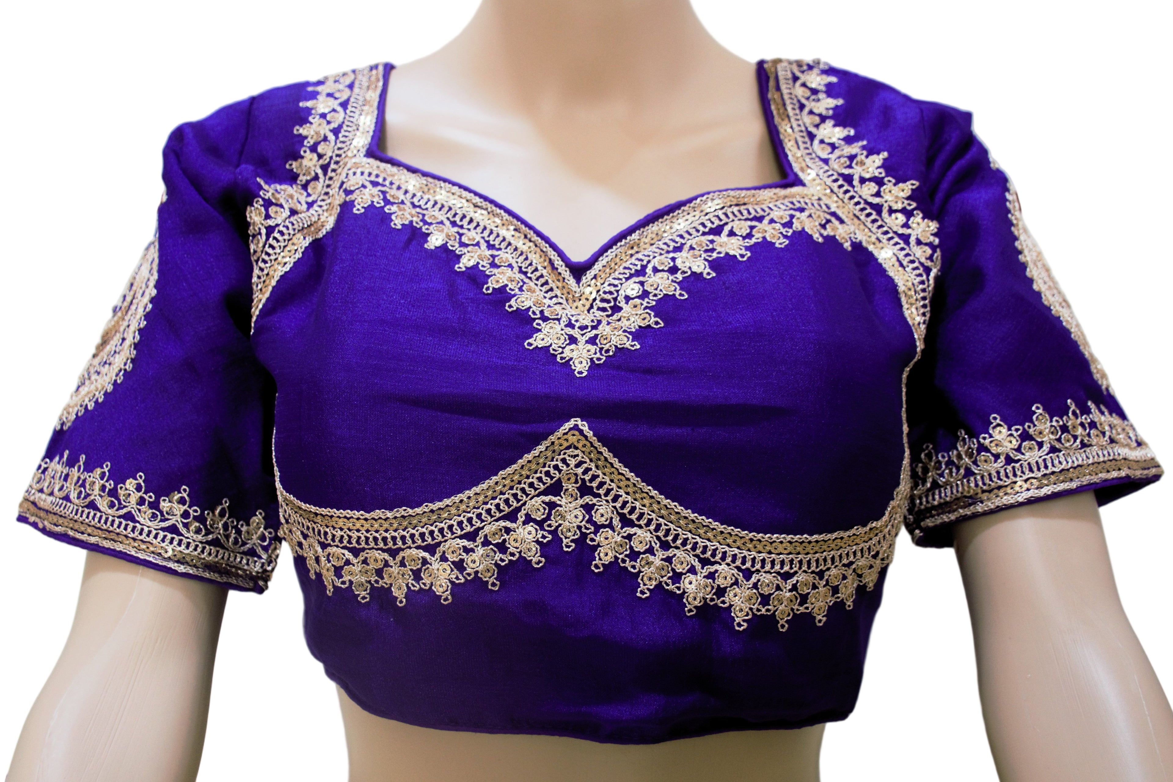 Royal Purple Heritage Embroidered Blouse