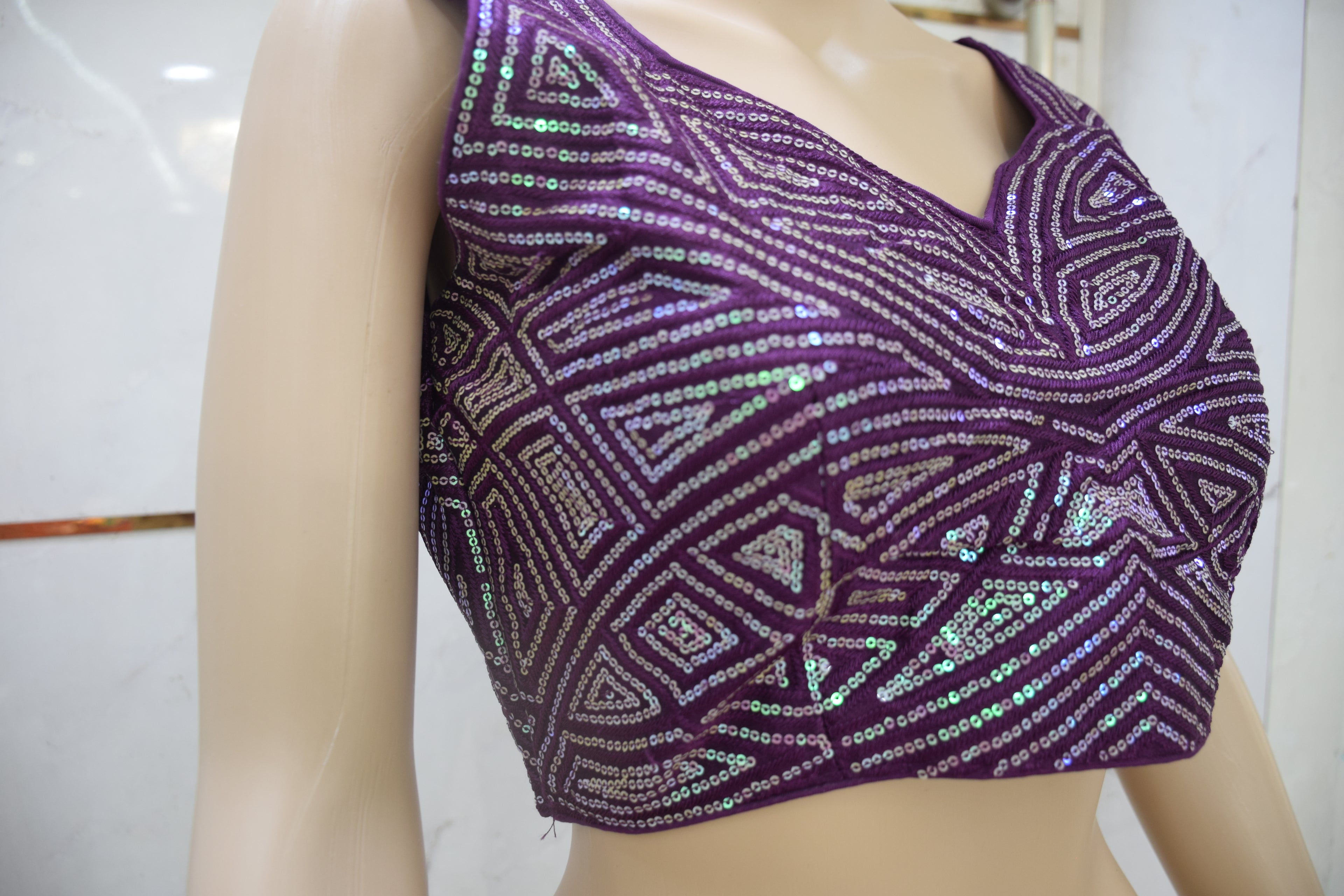 Midnight Mirage Sequin Blouse