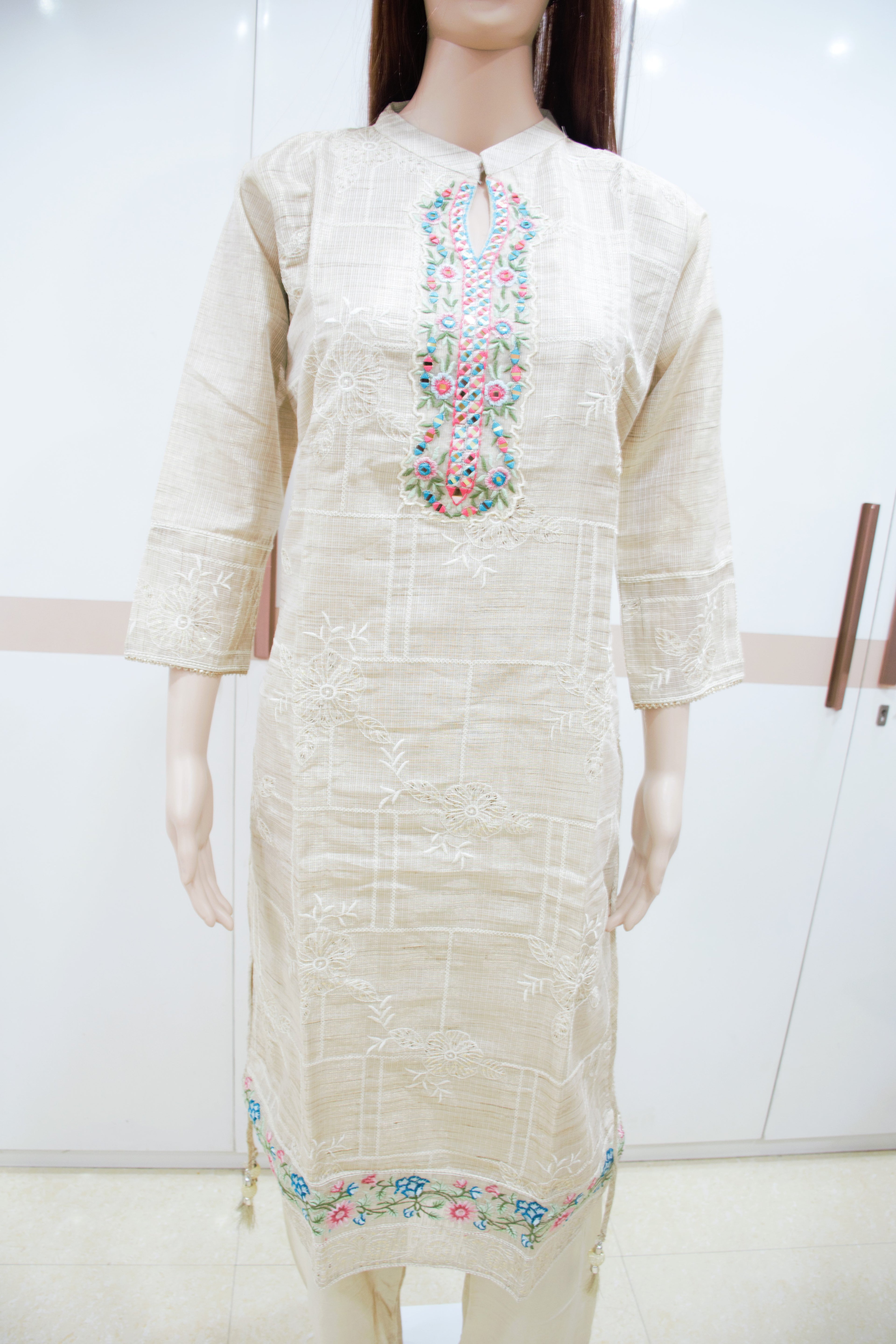 The Rose Garden Kota Doriya Kurta Set