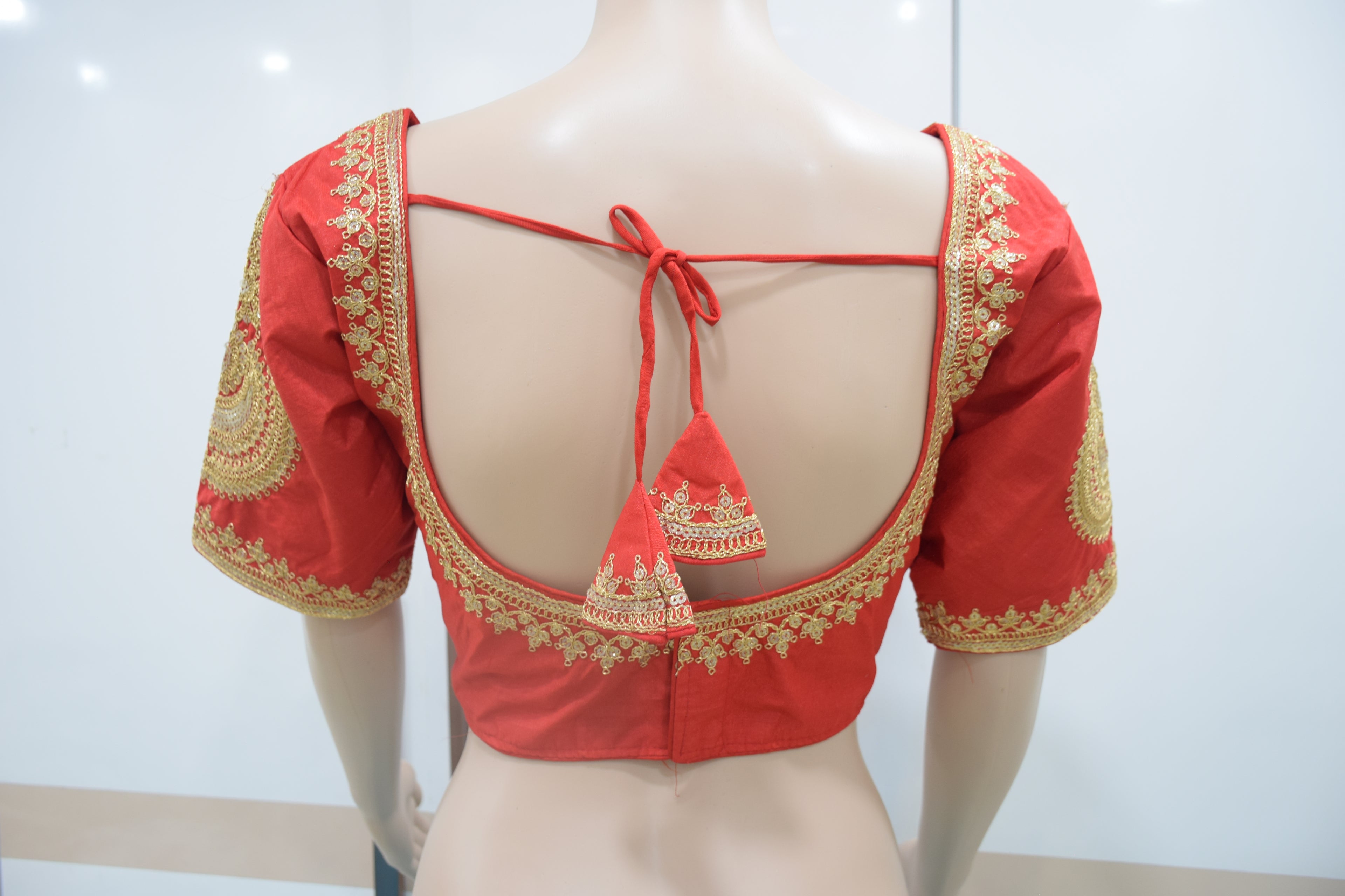 Golden Grace Coral Blouse