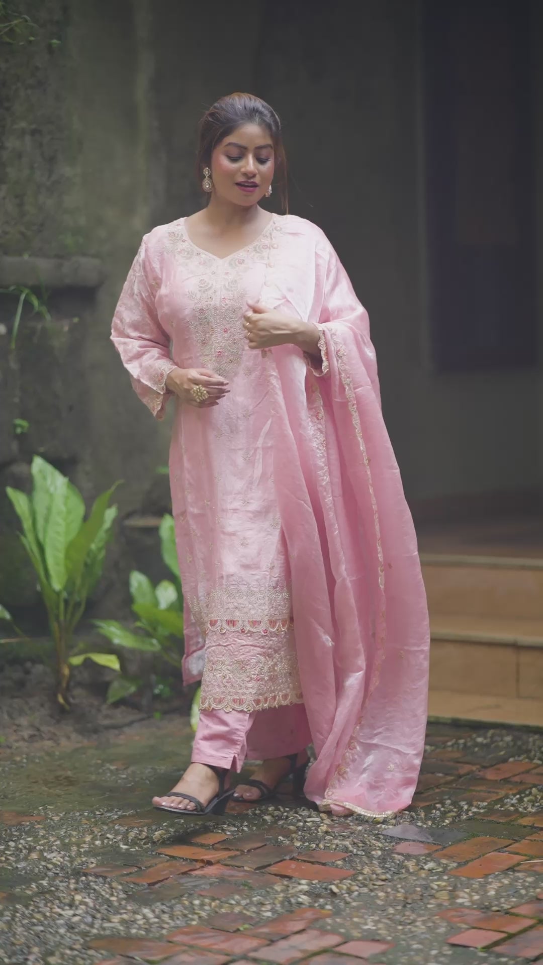 Blush Rose Embroidered Kurta Set