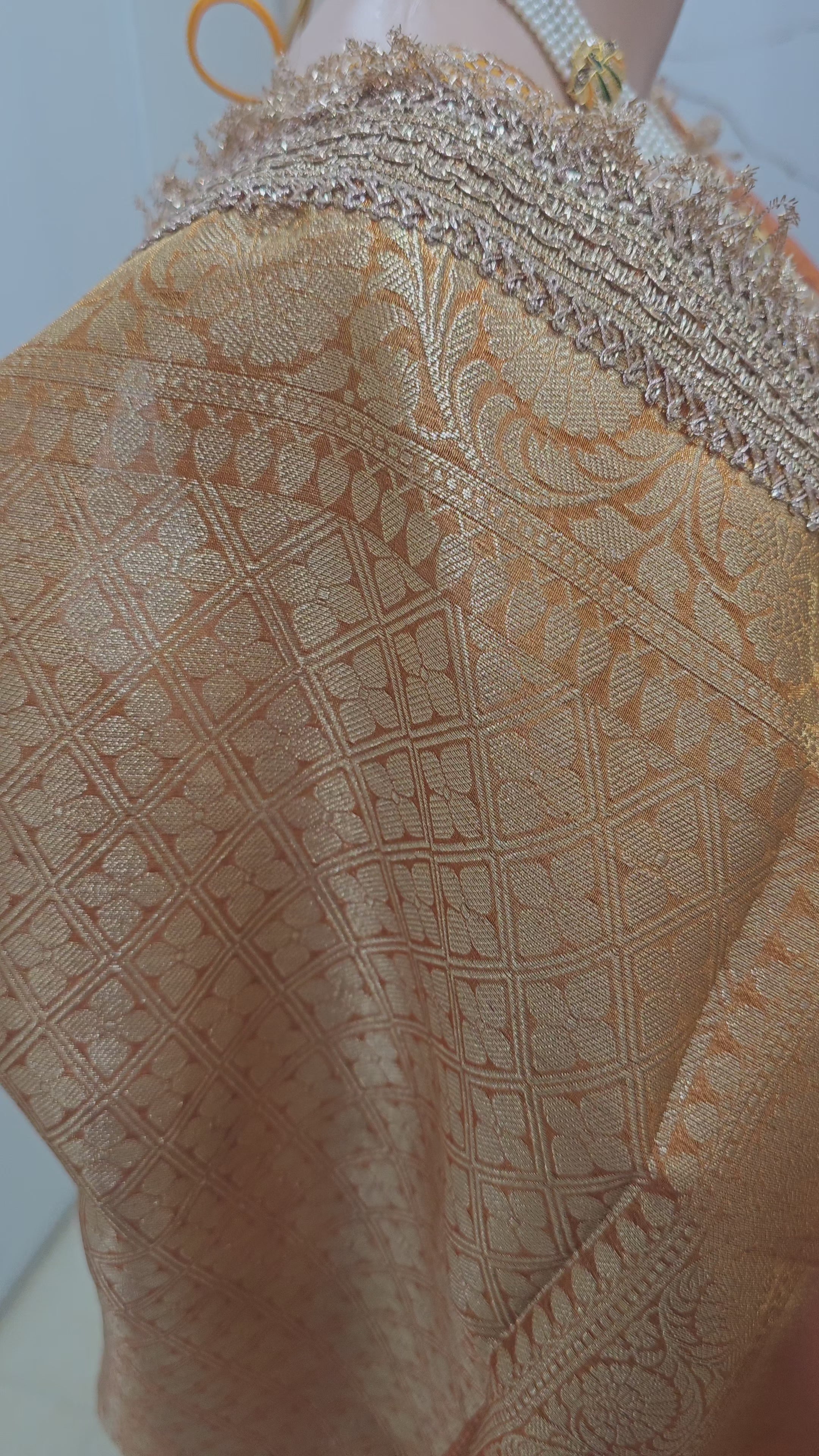 Golden Sunset Banarasi Elegance Saree