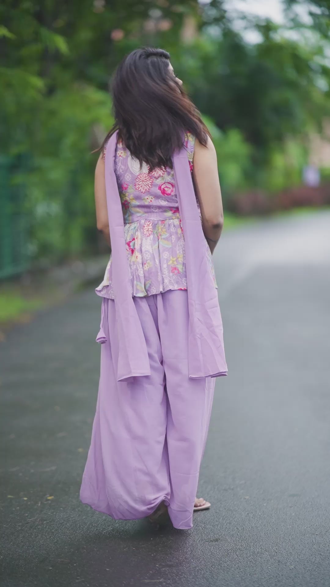 Lavender Bloom – Indo-Western Fusion Set