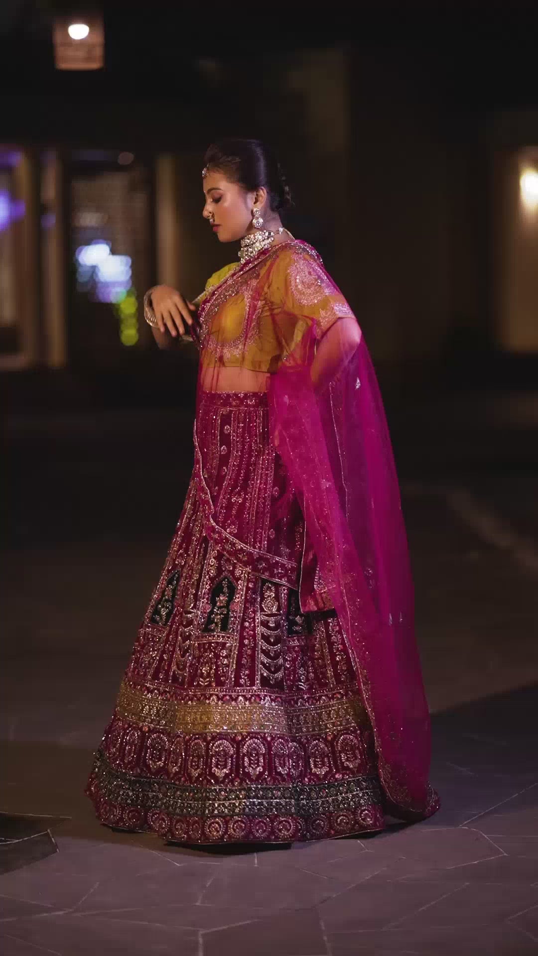 Dulhan-Royal Maroon Bridal Lehenga