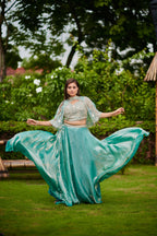 Exclusive 3-Piece Cape Set - Elegant Party Wear with Heavy Embroidery