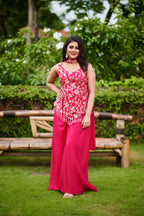 Royal Rouge – Embroidered Indo-Western 3-Piece Set