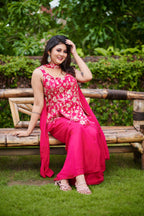 Royal Rouge – Embroidered Indo-Western 3-Piece Set