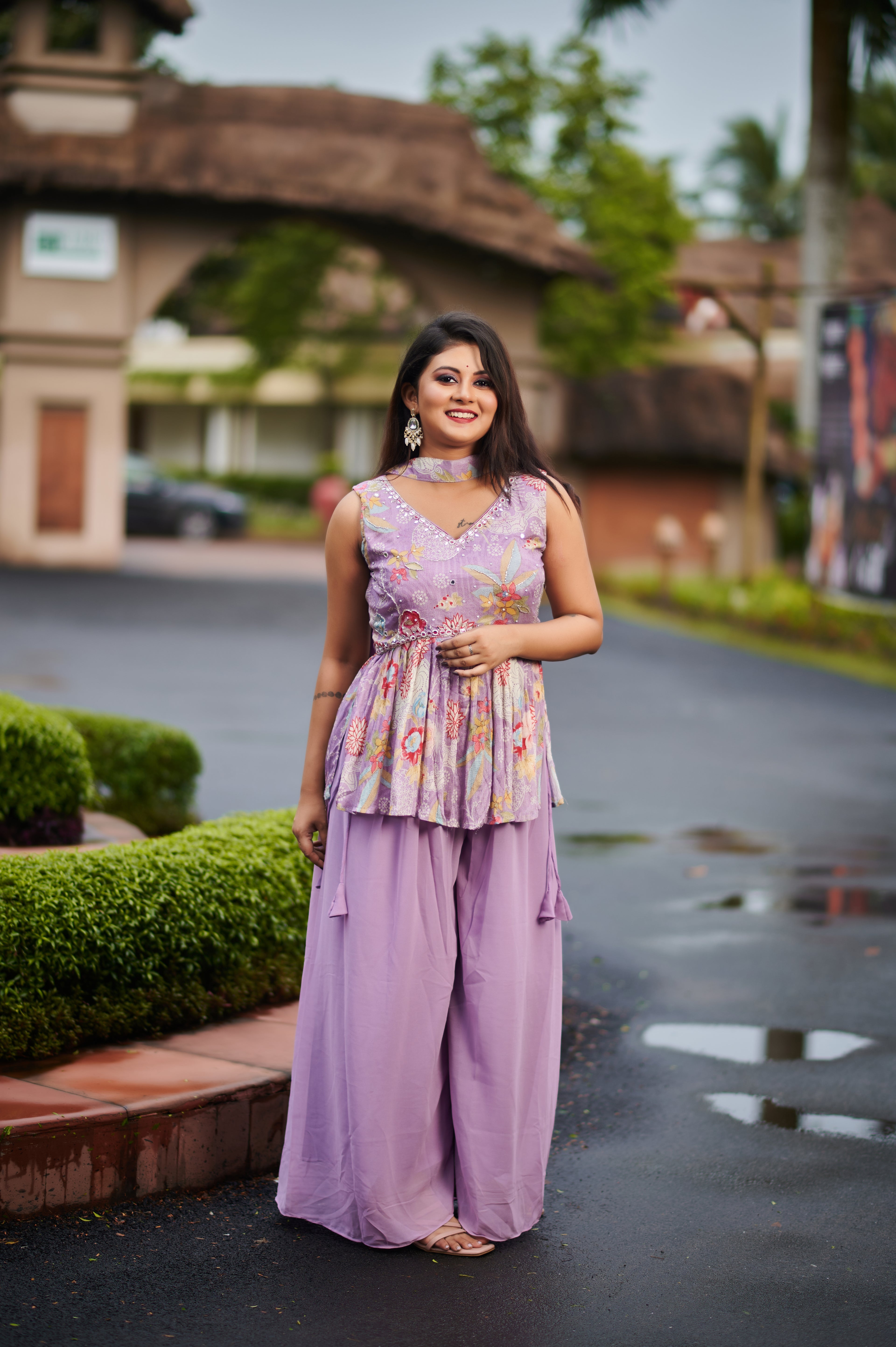 Lavender Bloom – Indo-Western Fusion Set