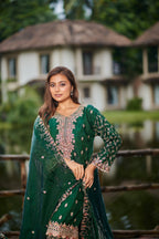 Royal Emerald Hand-Embroidered Kurta Set