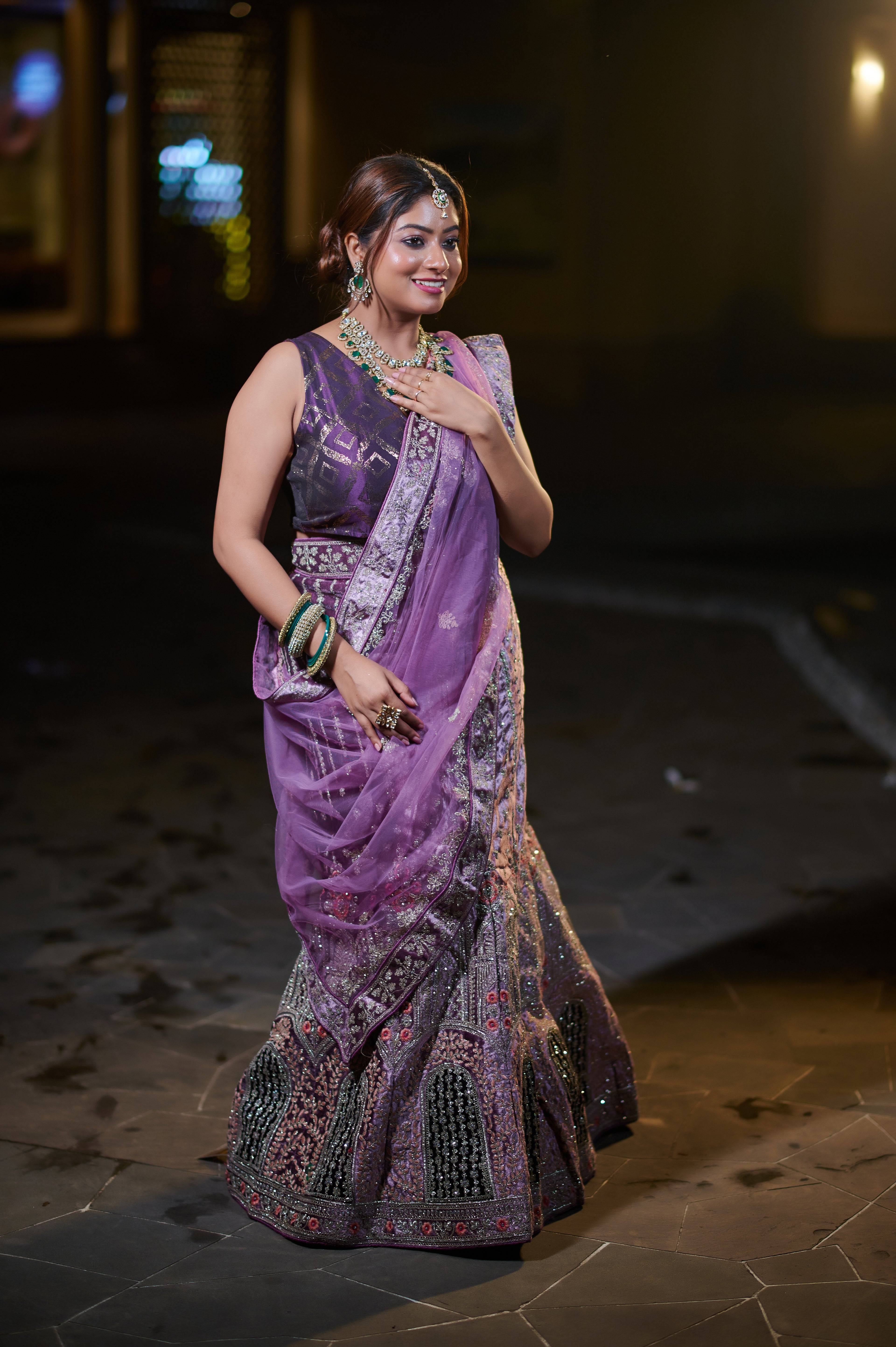 The Amethyst Empress Lehenga