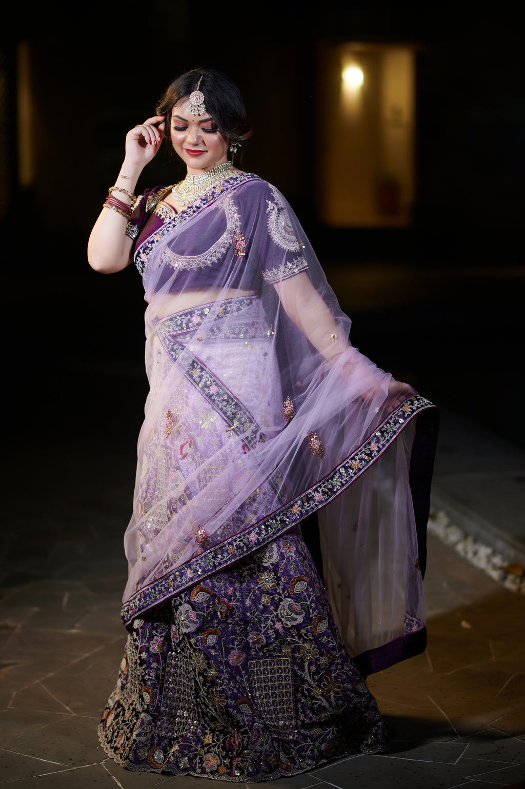 Regal Lavender Dream Lehenga