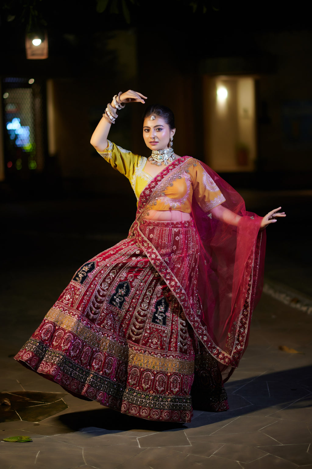 Dulhan-Royal Maroon Bridal Lehenga