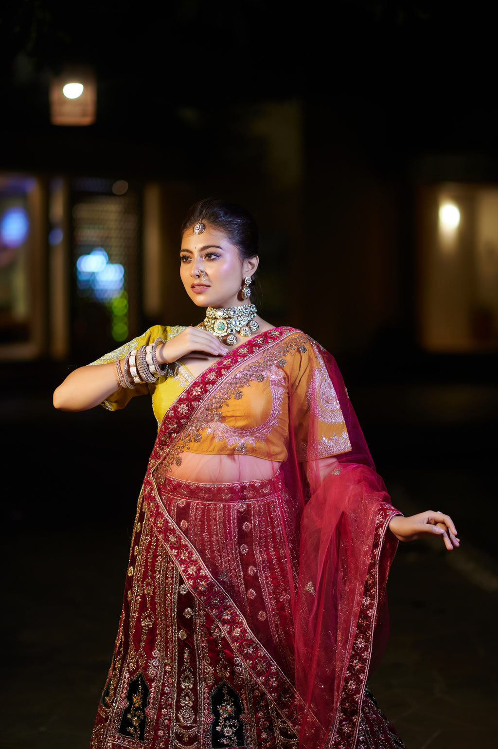 Dulhan-Royal Maroon Bridal Lehenga