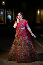 Gulnaar – Magenta Heavy Bridal Lehenga with Heritage Handwork