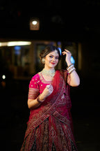 Gulnaar – Magenta Heavy Bridal Lehenga with Heritage Handwork