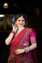 Gulnaar – Magenta Heavy Bridal Lehenga with Heritage Handwork