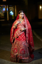 Rajkumari Red – Barat and Doli Zardoshi Bridal Lehenga