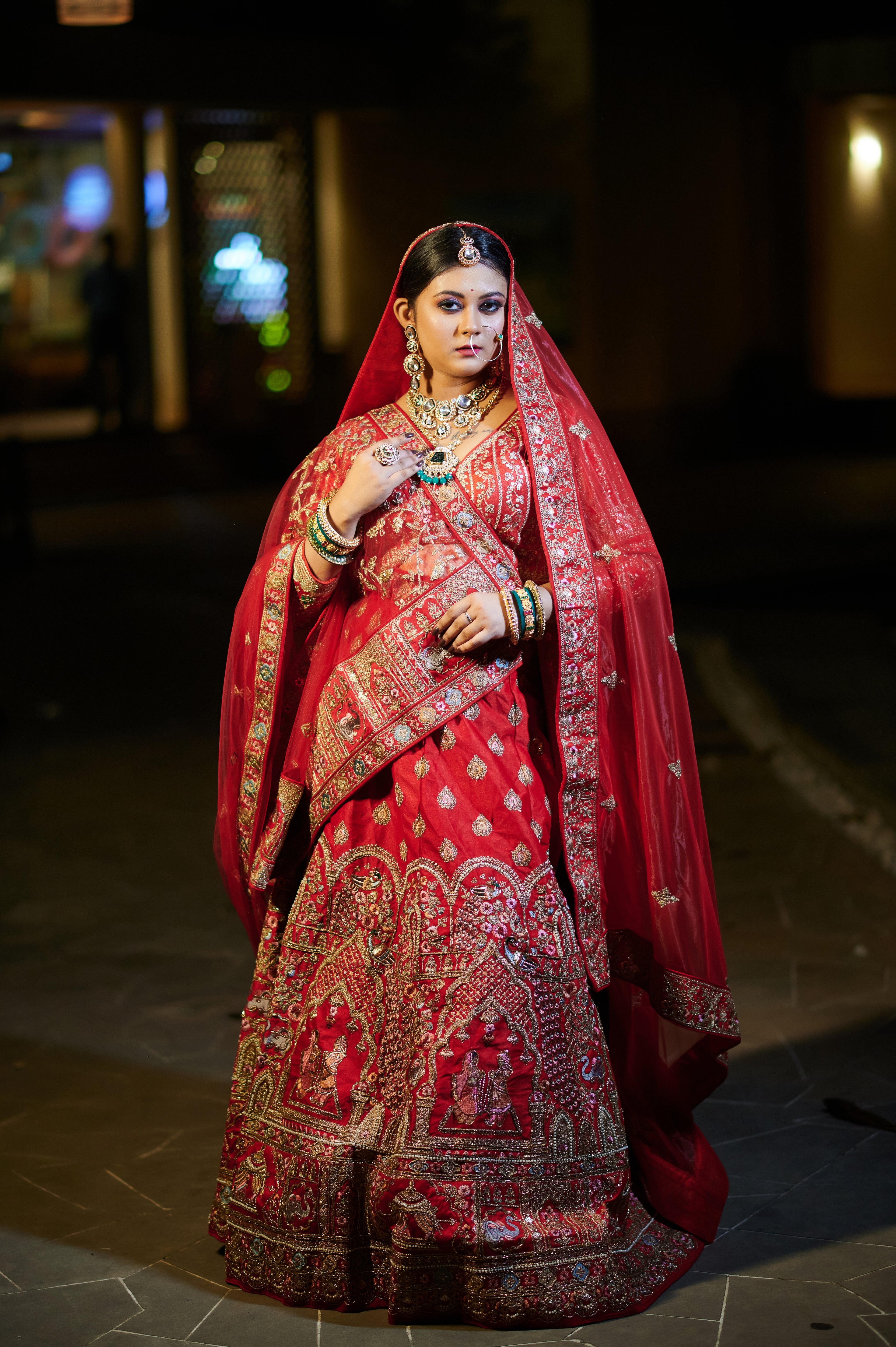Rajkumari Red – Barat and Doli Zardoshi Bridal Lehenga