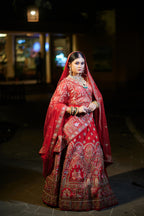 Rajkumari Red – Barat and Doli Zardoshi Bridal Lehenga