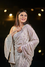 Moonlight Diamond Hand-Embroidered Saree