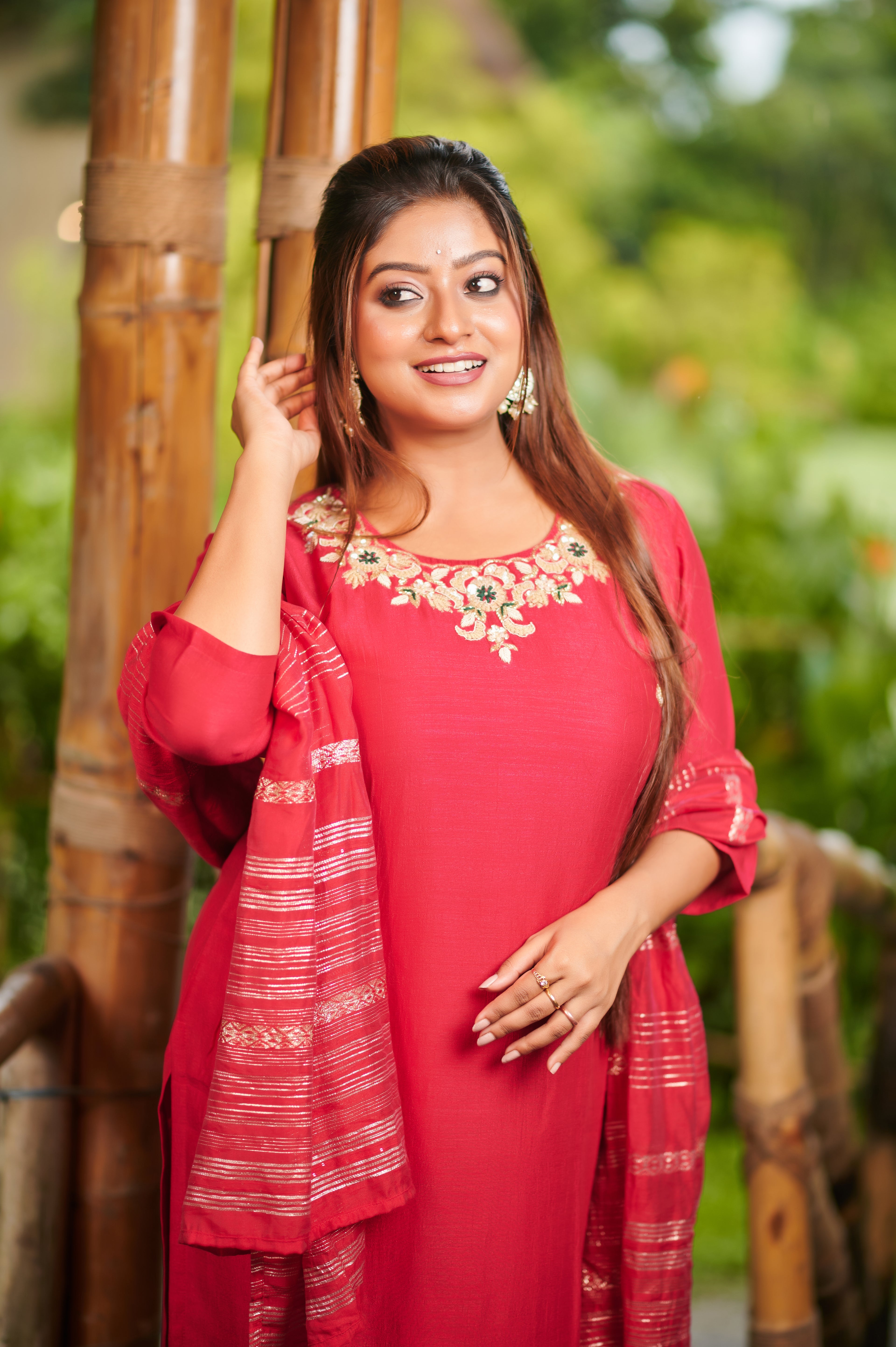 Blush Grace – Embroidered 3-Piece Suit Set