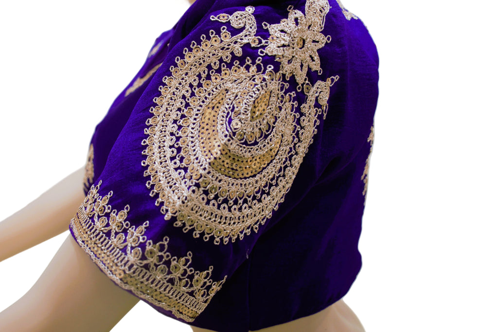 Royal Purple Heritage Embroidered Blouse