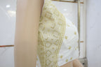 White and Gold Embroidered Festive Blouse