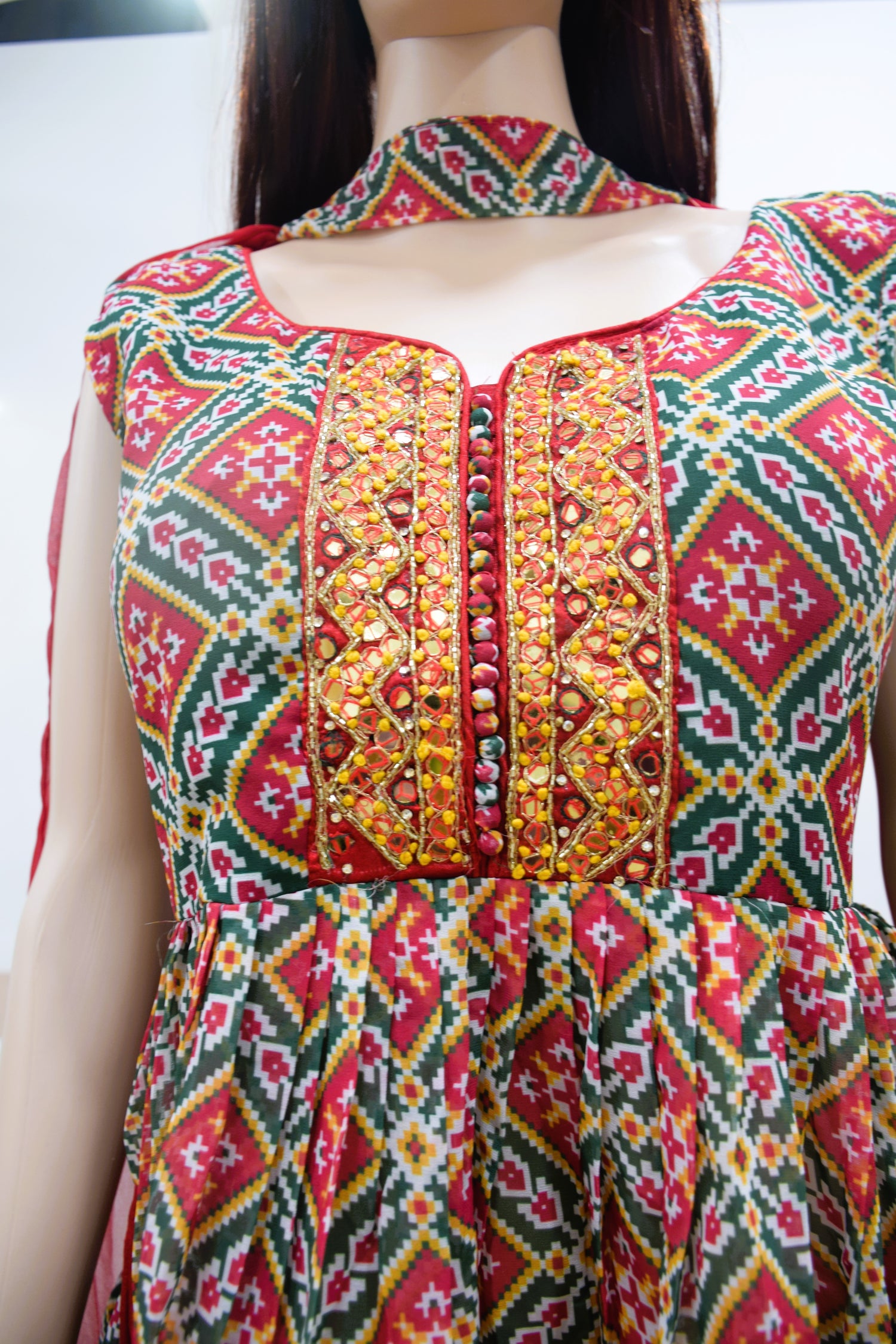 The Festive Red Navratri Indo Western Set