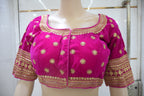 Rani Pink Velvet Embroidered Designer Blouse