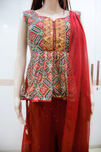 The Festive Red Navratri Indo Western Set