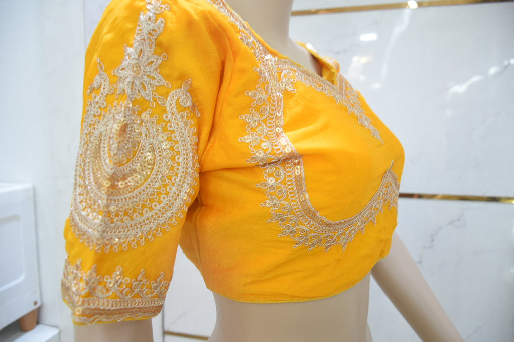 Golden Glow Embroidered Blouse