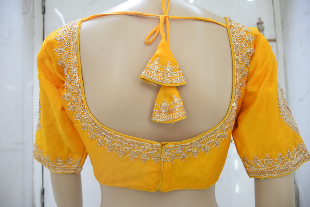 Golden Glow Embroidered Blouse
