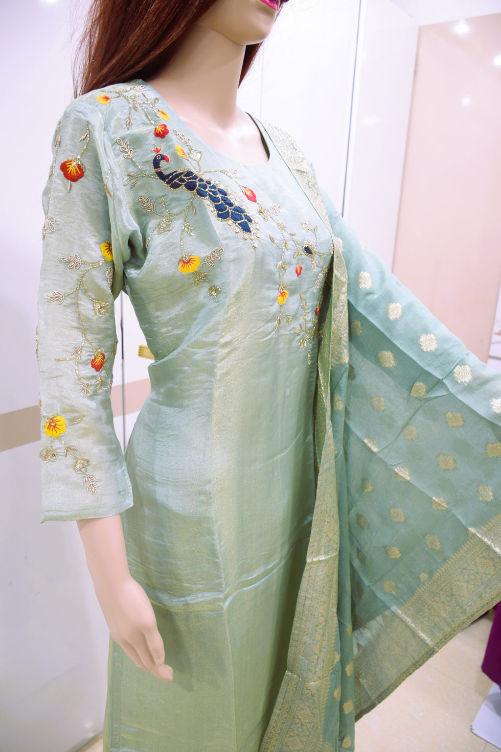 The Mint Melody Zardoshi Kurta Set