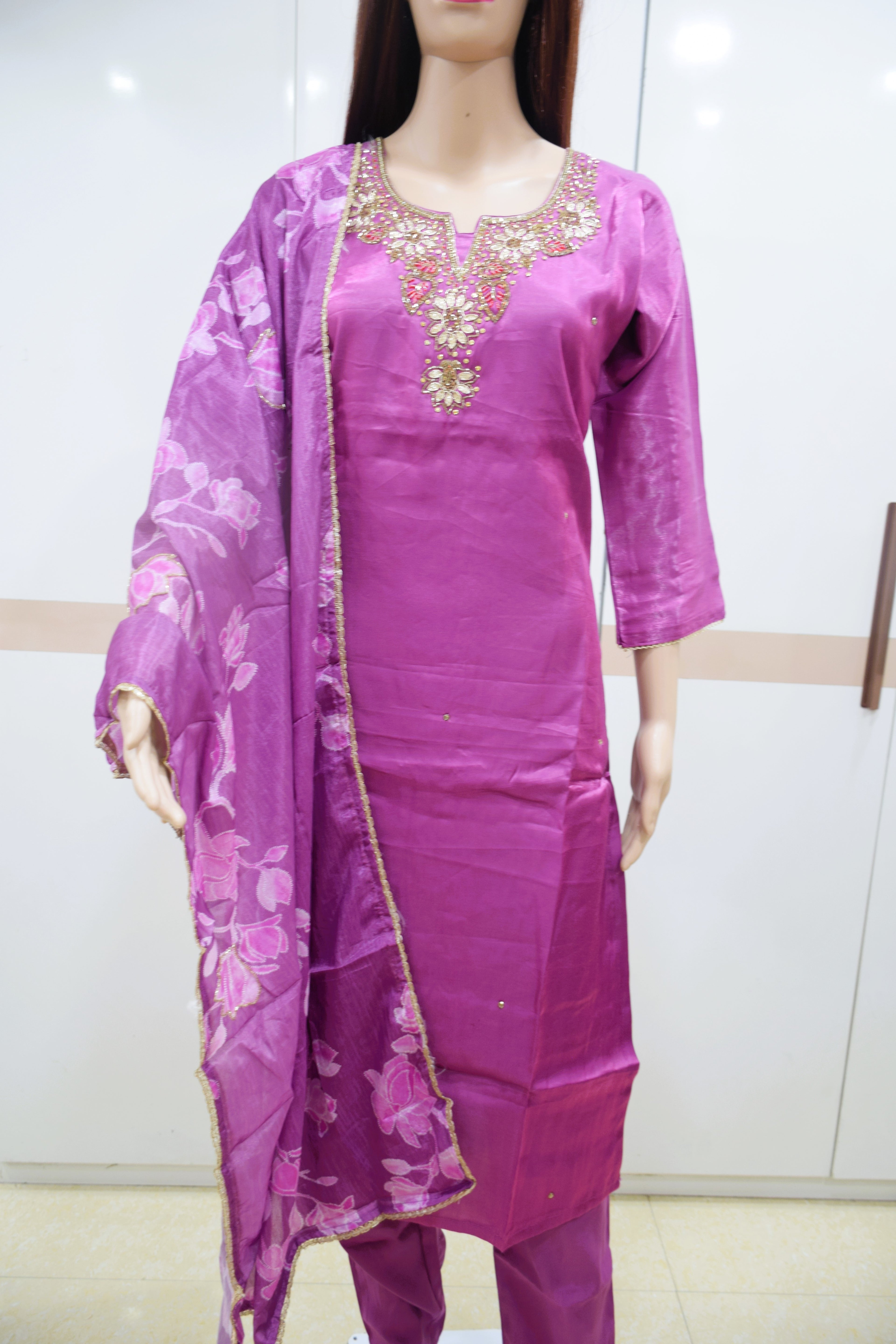 The Magenta Bloom Kurta Set