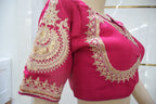 Rani Pink Elegance – Handcrafted Embroidered Blouse