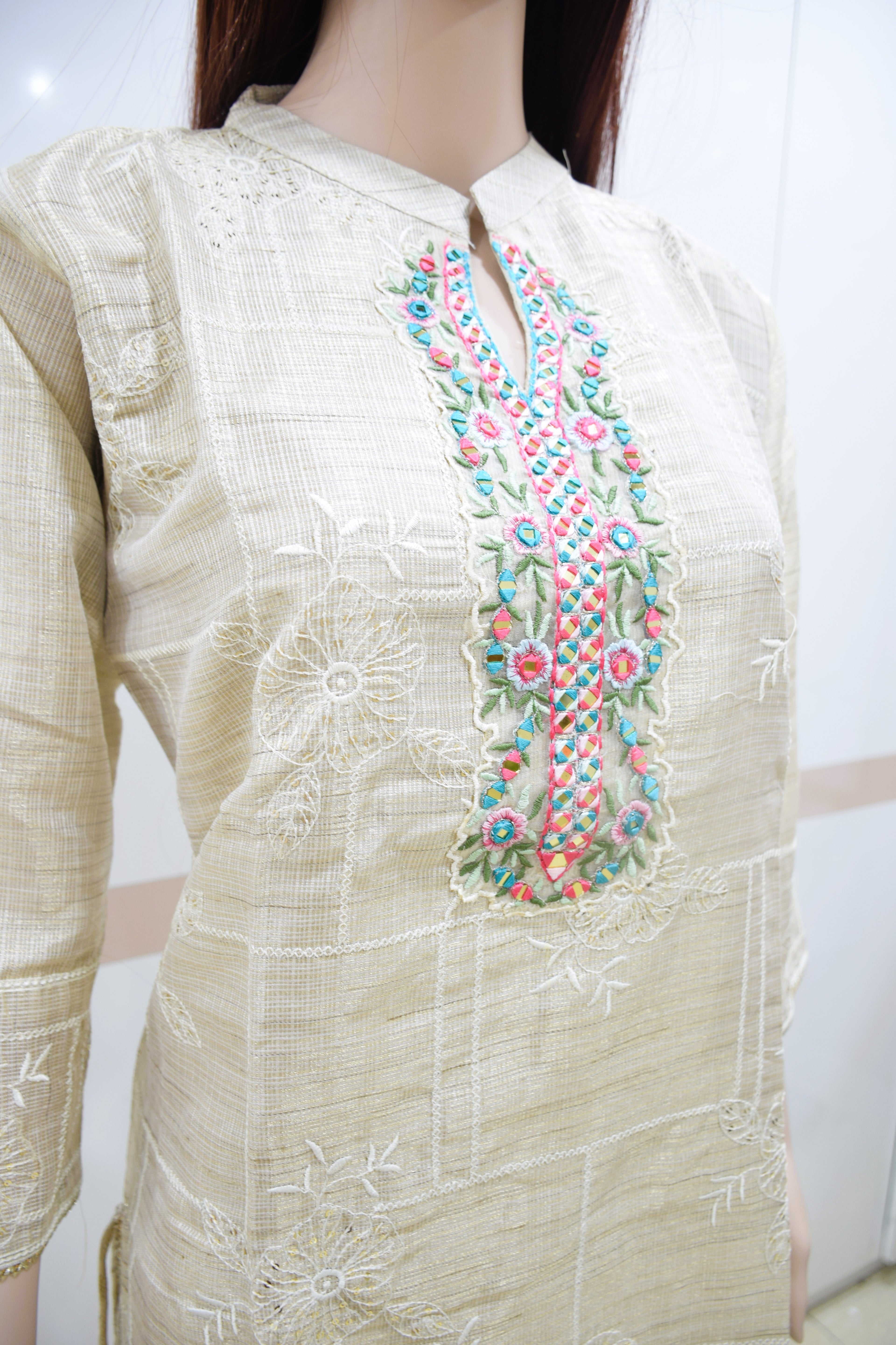 The Rose Garden Kota Doriya Kurta Set