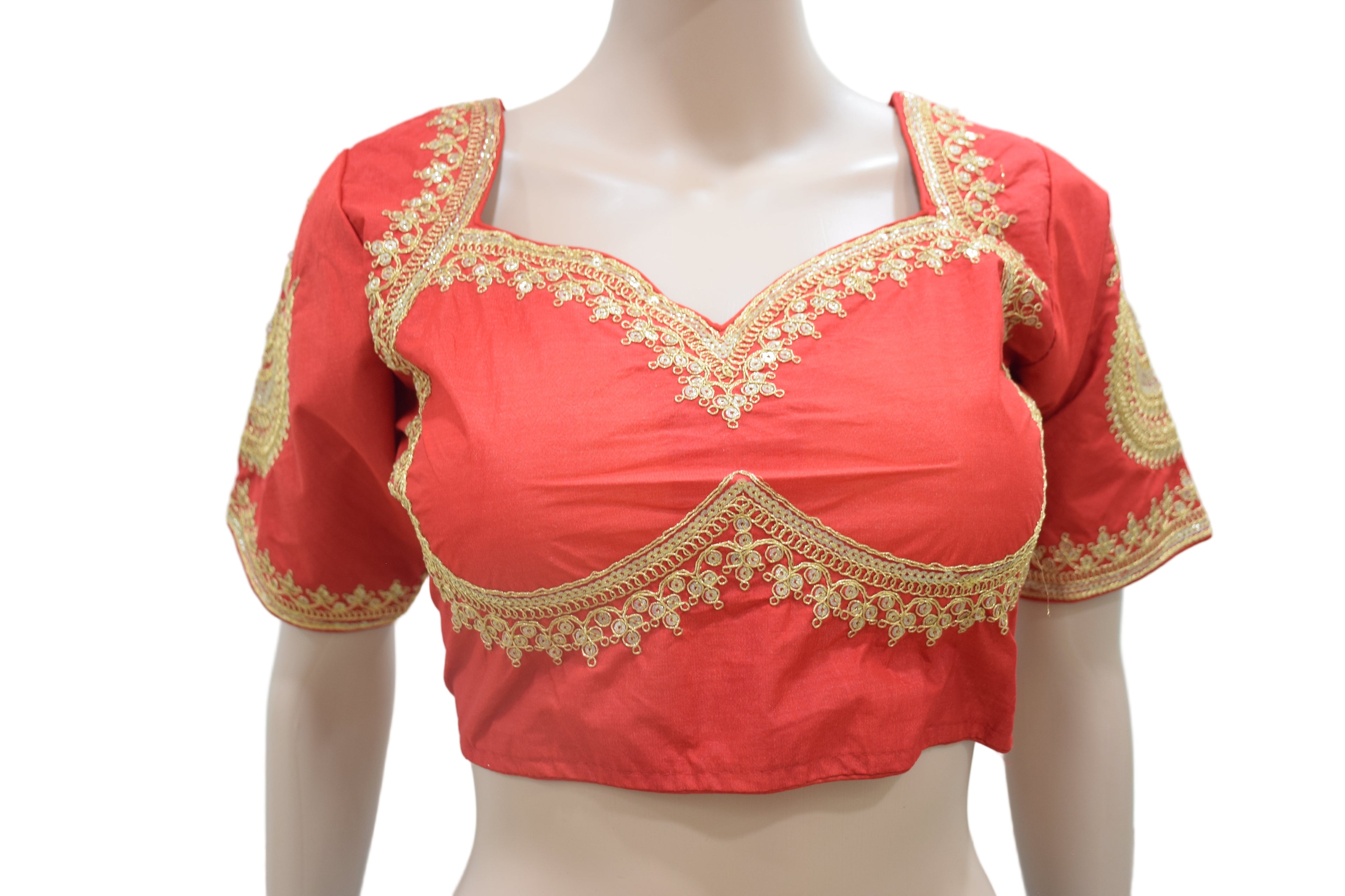 Golden Grace Coral Blouse