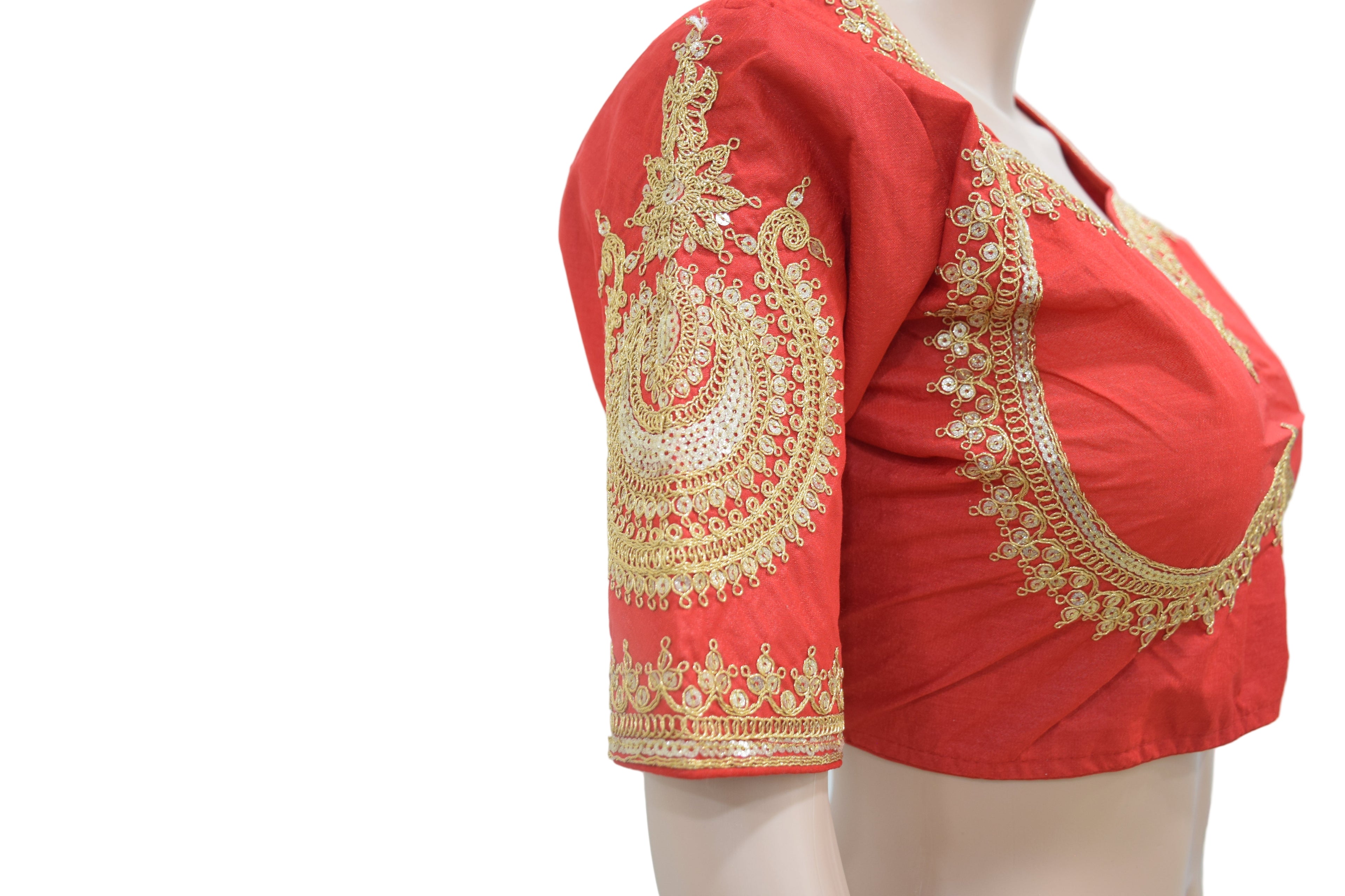 Golden Grace Coral Blouse