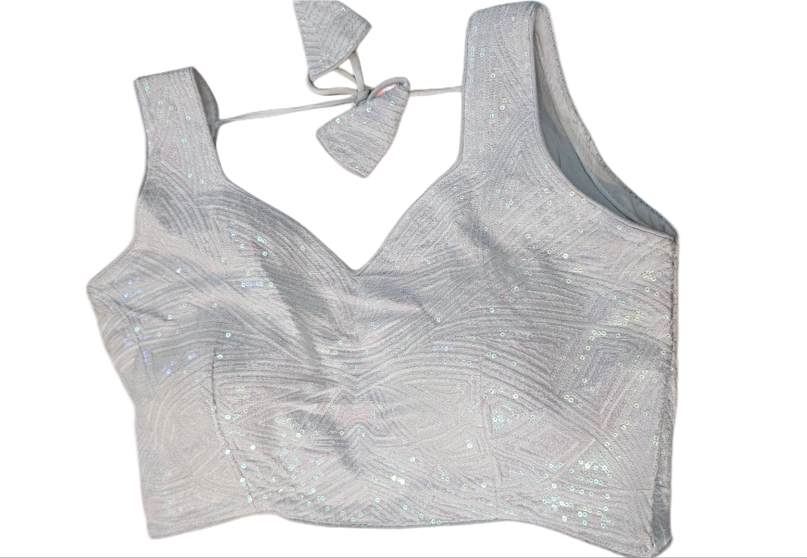 Celestial White Sequin Blouse