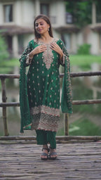 Royal Emerald Hand-Embroidered Kurta Set