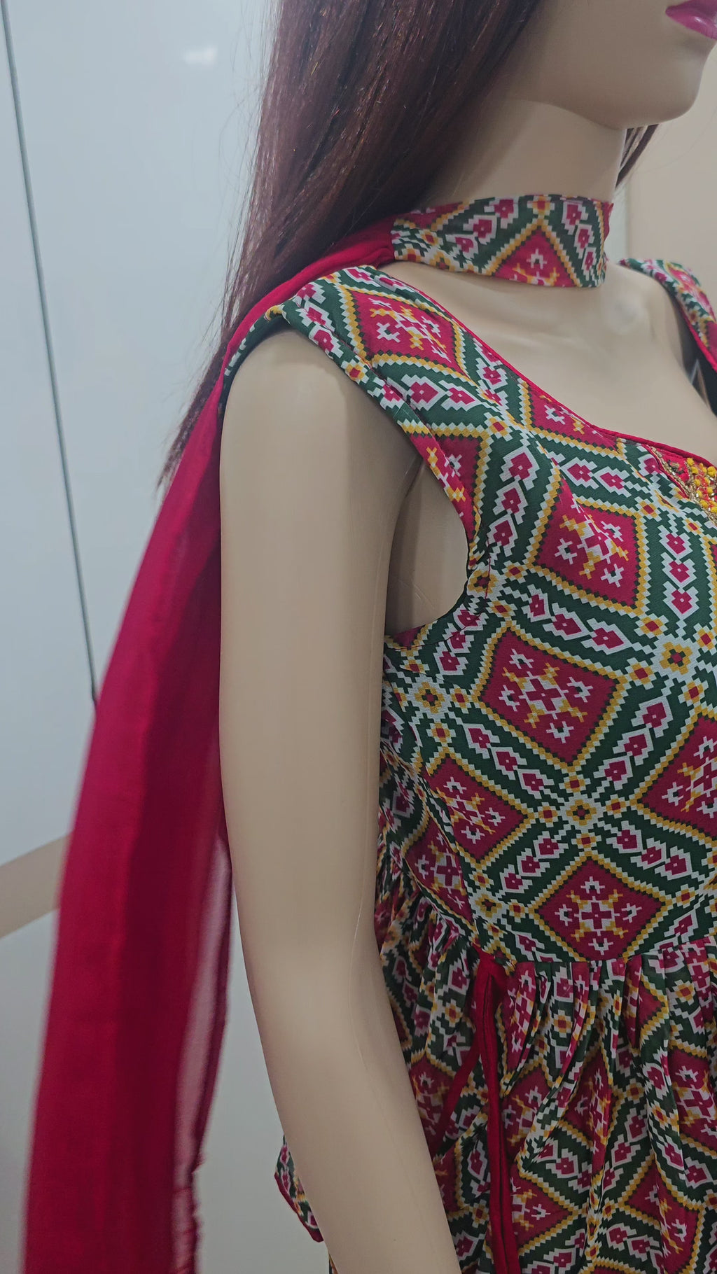 The Festive Red Navratri Indo Western Set